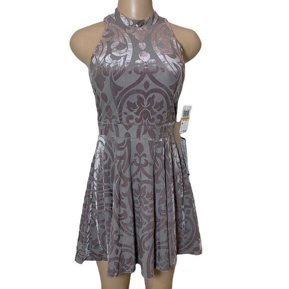 NWT- City Studio flocked Dress. - Picture 1 of 10